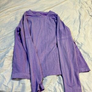 Figs Salta Seamless Long Sleeve Underscrub in Lavender Dew